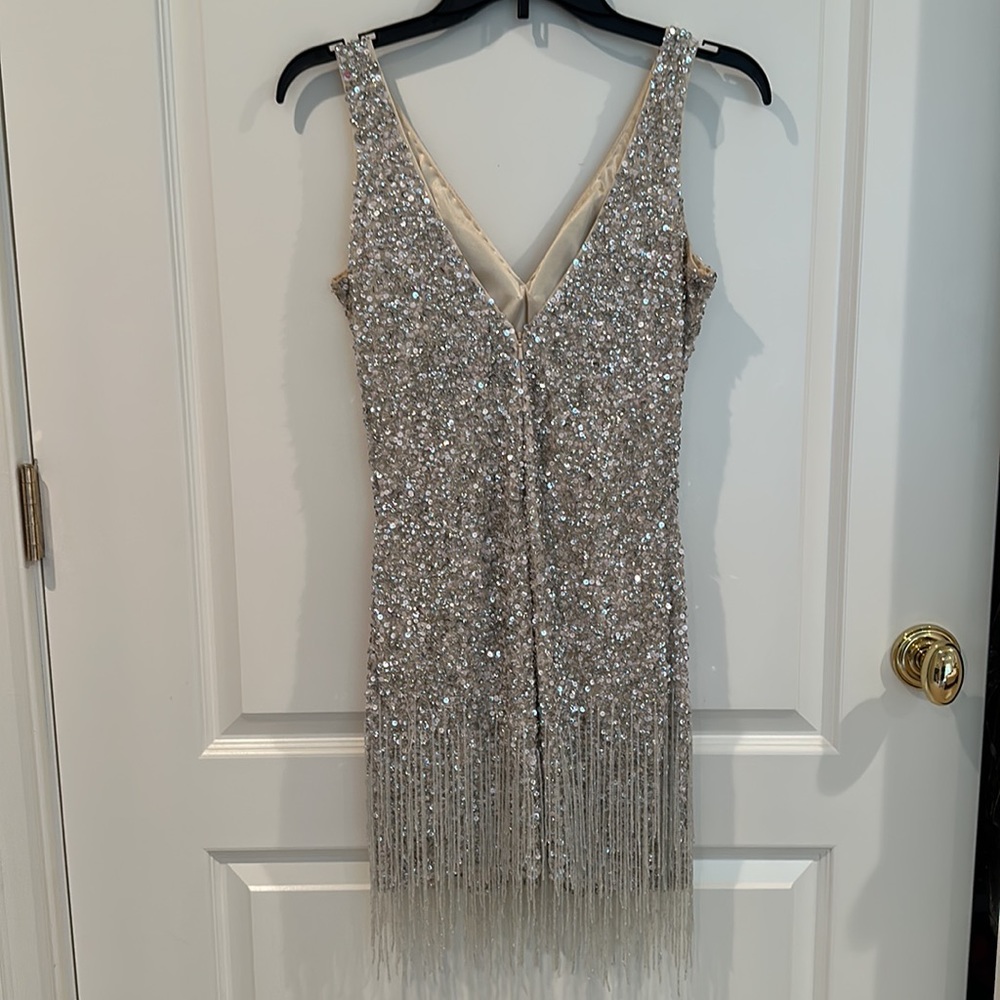 Mac Duggal Beaded Mini Sheath Dress - Picture 5 of 7